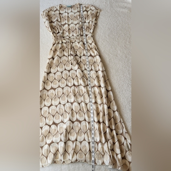 Letarte Dress Swim Cover Up Brown and Tan Scoop Neck Women's Size Small - Picture 9 of 11